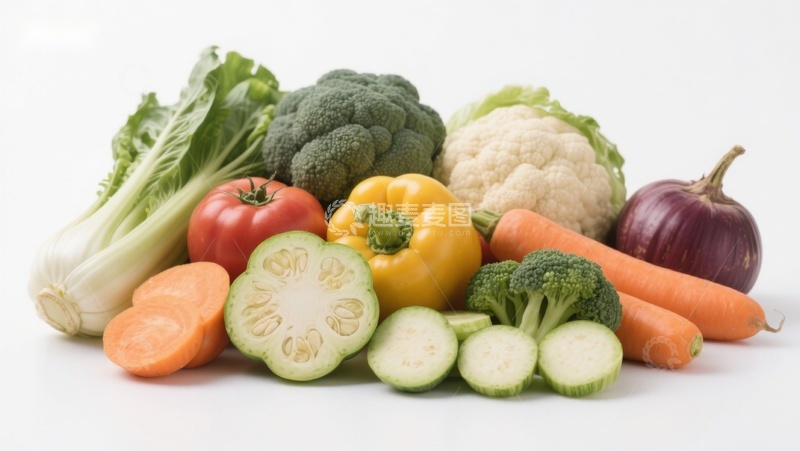 高清大图下载【趣麦麦图】新鲜蔬菜组合展示