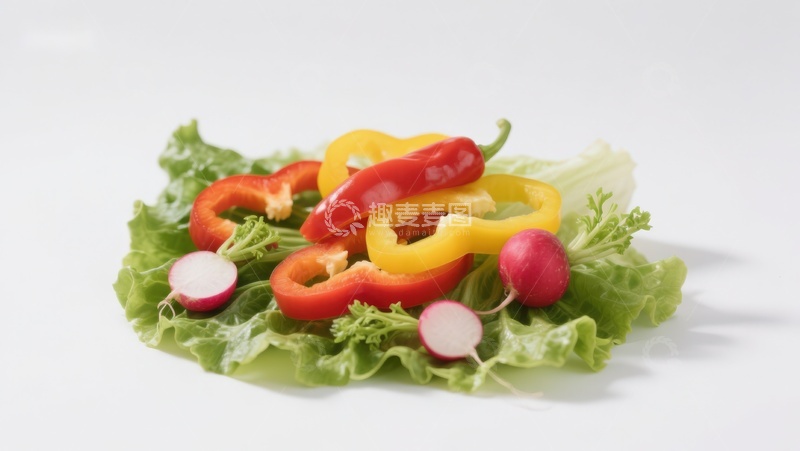 高清大图下载【趣麦麦图】-新鲜蔬菜拼盘特写