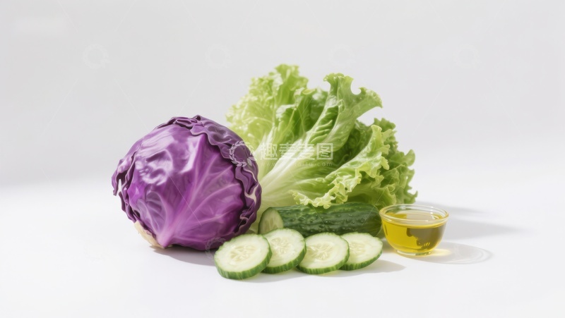 高清大图下载【趣麦麦图】新鲜蔬菜与橄榄油组合