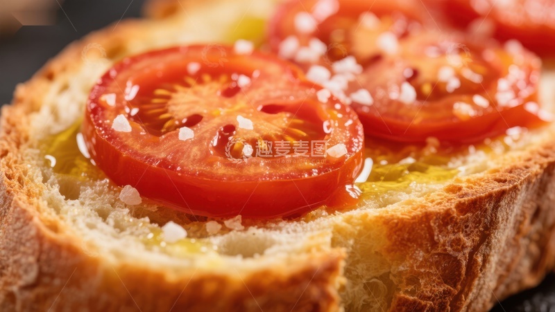 高清大图下载【趣麦麦图】番茄橄榄油面包片