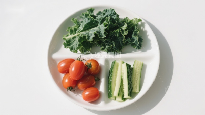 高清大图下载【趣麦麦图】盘中新鲜蔬菜组合