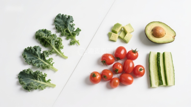 高清大图下载【趣麦麦图】新鲜蔬菜与水果摆盘