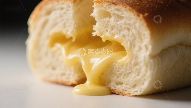 高清大图下载【趣麦麦图】面包夹心融化奶酪特写