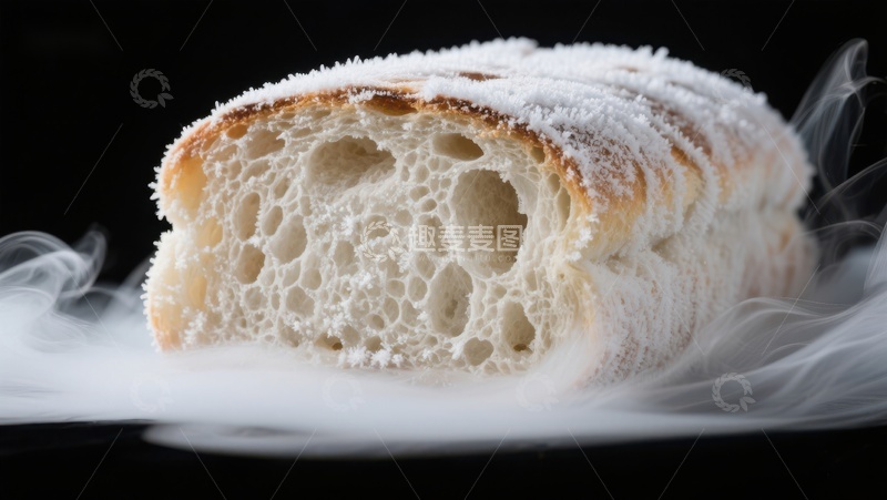 高清大图下载【趣麦麦图】烟雾缭绕的面包切片