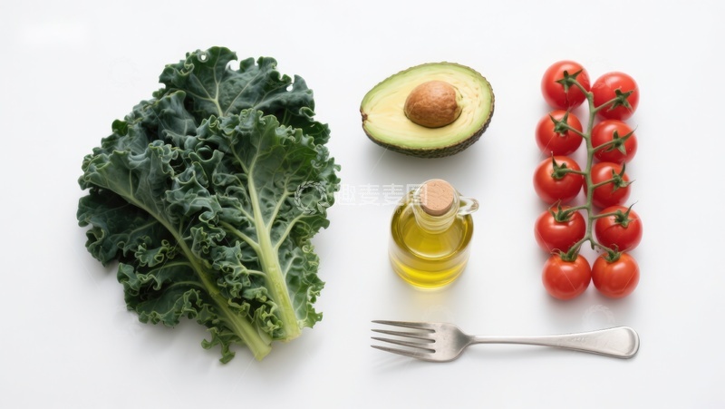 高清大图下载【趣麦麦图】新鲜蔬菜与橄榄油摆拍
