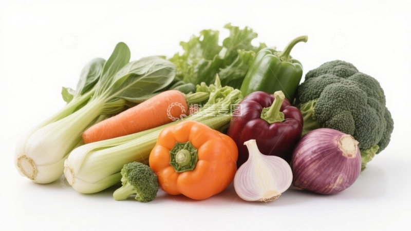 高清大图下载【趣麦麦图】新鲜蔬菜组合展示