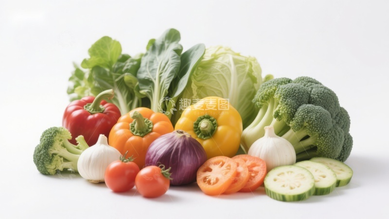 高清大图下载【趣麦麦图】新鲜蔬菜组合展示
