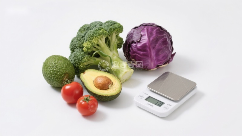 高清大图下载【趣麦麦图】新鲜蔬菜与水果称重展示