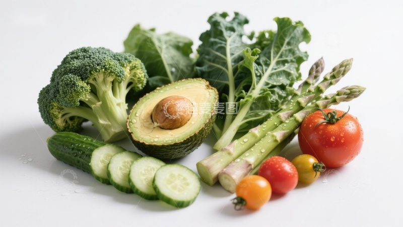 高清大图下载【趣麦麦图】新鲜蔬菜与水果组合展示
