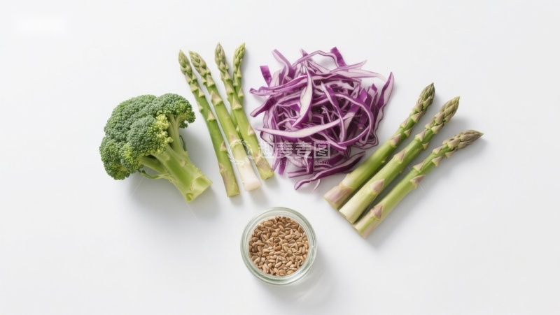 高清大图下载【趣麦麦图】新鲜蔬菜与谷物食材展示