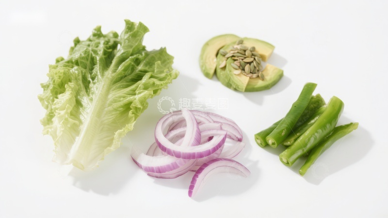 高清大图下载【趣麦麦图】新鲜蔬菜切片摆盘