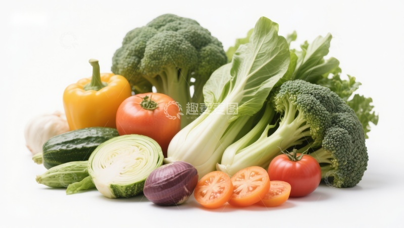 高清大图下载【趣麦麦图】新鲜蔬菜组合展示