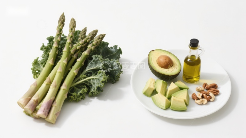 高清大图下载【趣麦麦图】新鲜蔬菜与健康食材组合