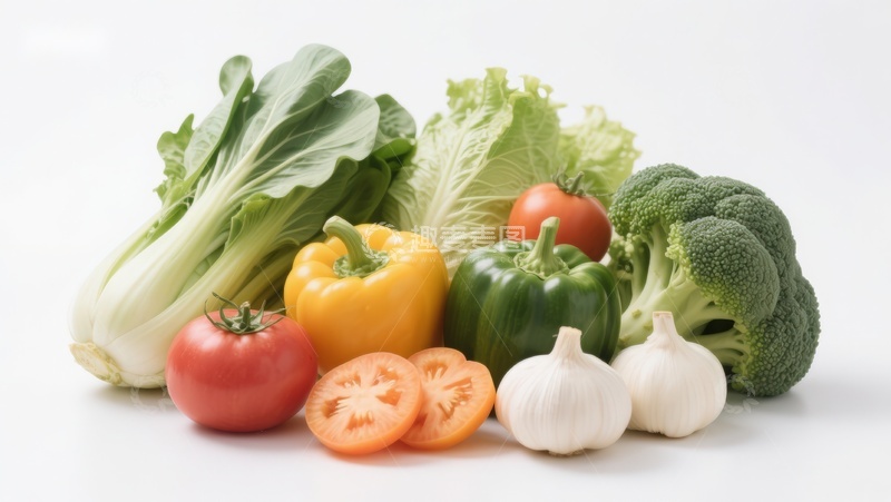 高清大图下载【趣麦麦图】新鲜蔬菜组合展示