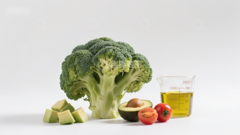 高清大图下载【趣麦麦图】新鲜蔬菜与橄榄油静物
