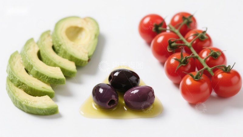 高清大图下载【趣麦麦图】牛油果番茄橄榄摆盘
