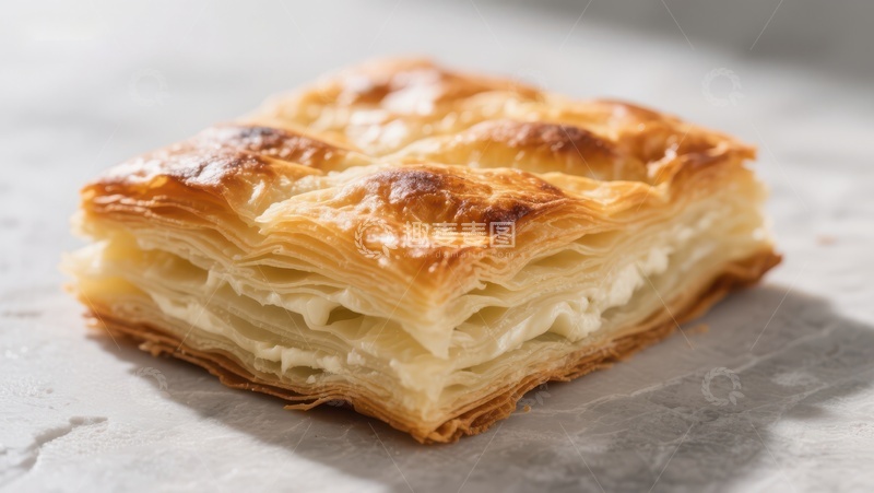 高清大图下载【趣麦麦图】金黄酥脆的千层糕点