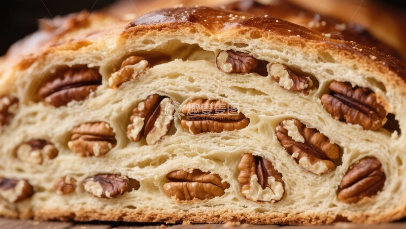 高清大图下载【趣麦麦图】 pecan嵌入的面包特写
