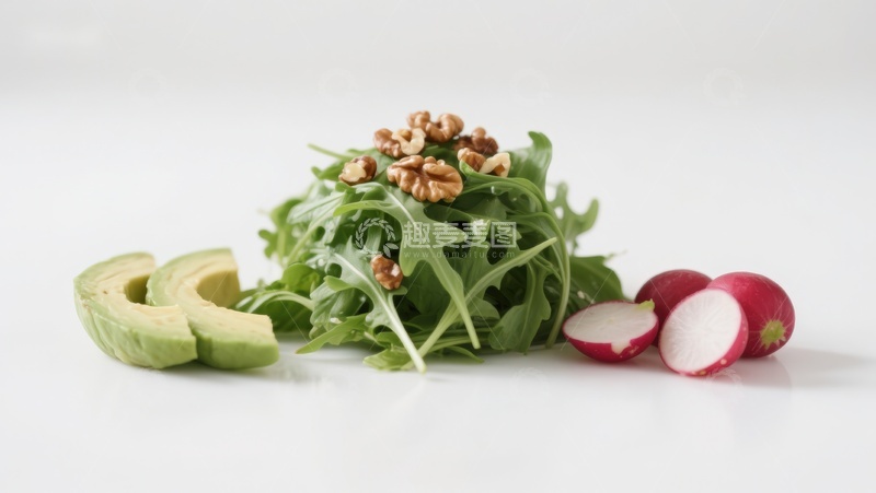 高清大图下载【趣麦麦图】新鲜蔬菜与坚果组合