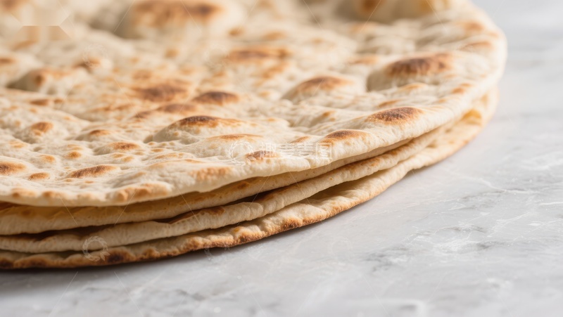 高清大图下载【趣麦麦图】新鲜出炉的薄饼叠放
