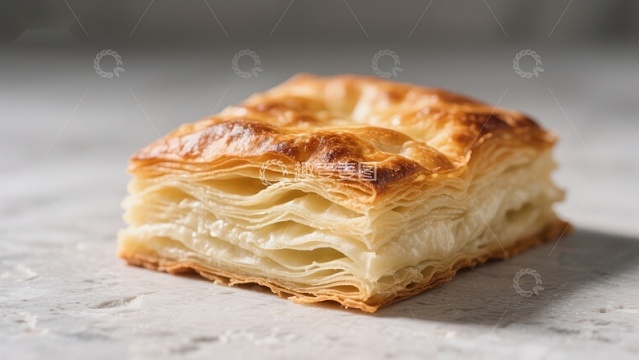 金黄酥脆的千层糕点