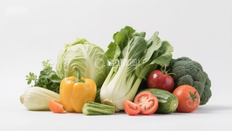 高清大图下载【趣麦麦图】新鲜蔬菜组合展示