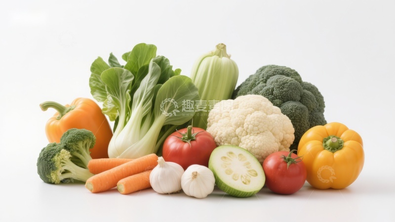 高清大图下载【趣麦麦图】新鲜蔬菜组合展示