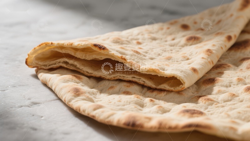 高清大图下载【趣麦麦图】新鲜出炉的薄饼叠放特写