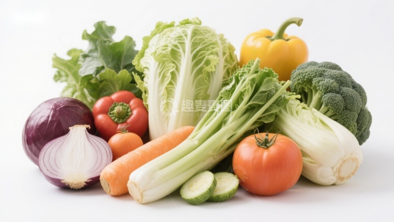 高清大图下载【趣麦麦图】新鲜蔬菜组合展示