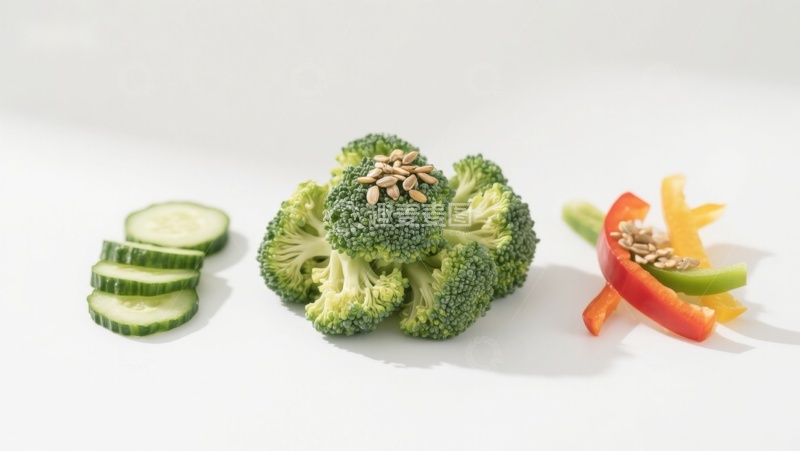 高清大图下载【趣麦麦图】新鲜蔬菜切片摆盘