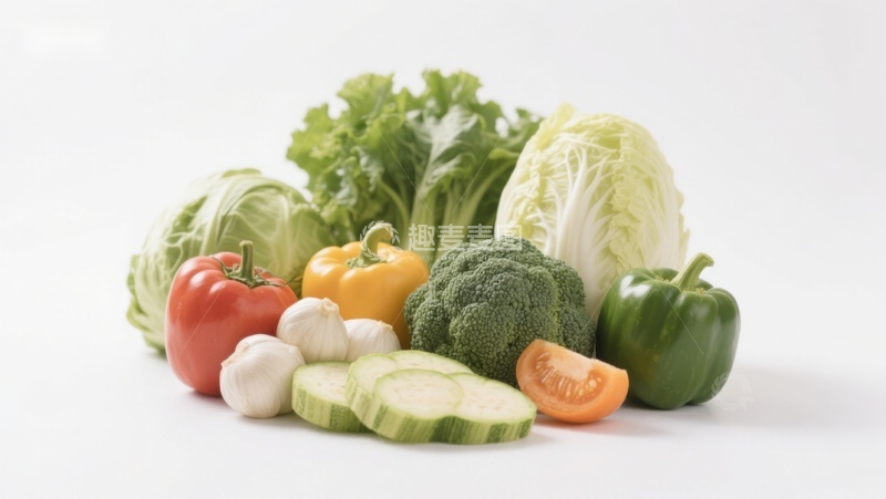 高清大图下载【趣麦麦图】新鲜蔬菜组合展示
