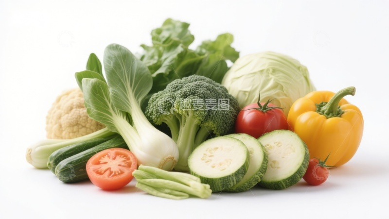 高清大图下载【趣麦麦图】新鲜蔬菜组合展示