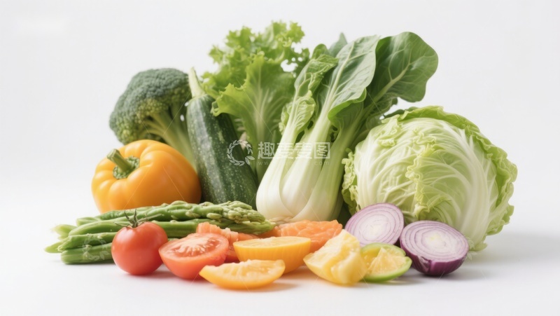高清大图下载【趣麦麦图】新鲜蔬菜组合展示
