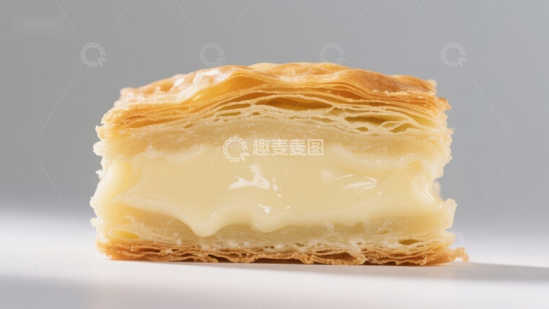 高清大图下载【趣麦麦图】酥皮奶油馅饼特写