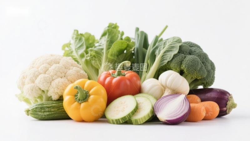 高清大图下载【趣麦麦图】新鲜蔬菜组合展示