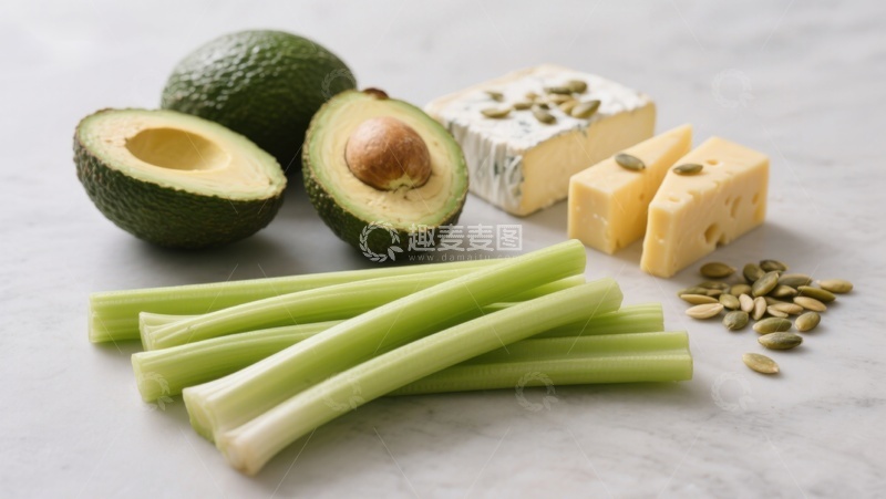 高清大图下载【趣麦麦图】新鲜蔬菜与奶酪摆盘