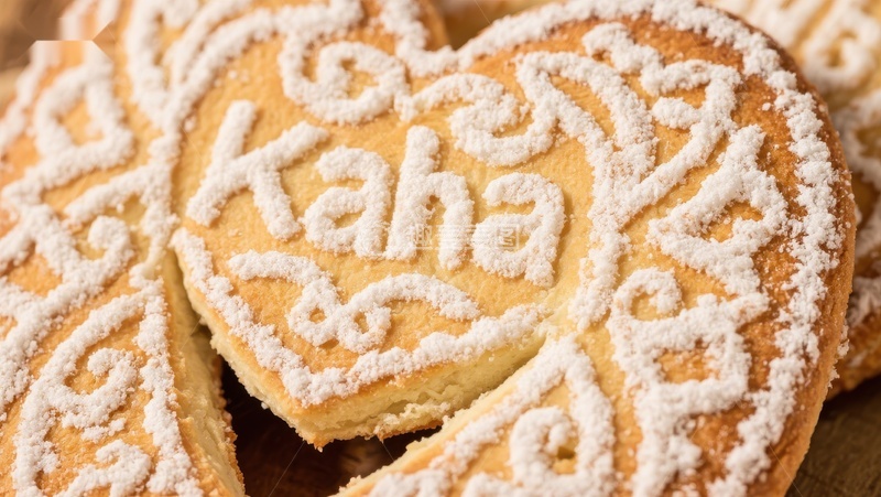 高清大图下载【趣麦麦图】心形饼干上的甜蜜文字装饰