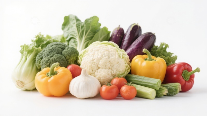 高清大图下载【趣麦麦图】新鲜蔬菜组合展示