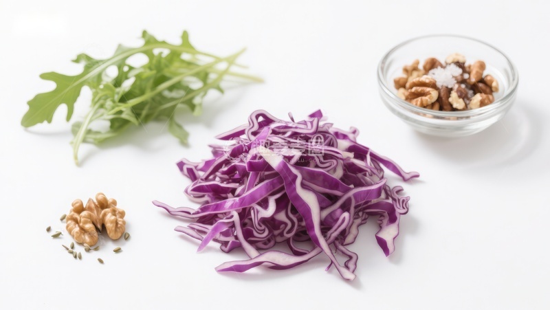 高清大图下载【趣麦麦图】紫甘蓝沙拉食材组合