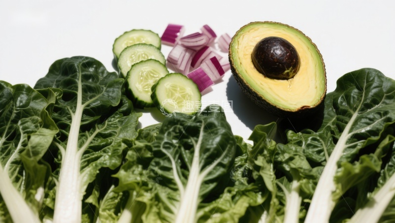 高清大图下载【趣麦麦图】新鲜蔬菜与牛油果摆盘