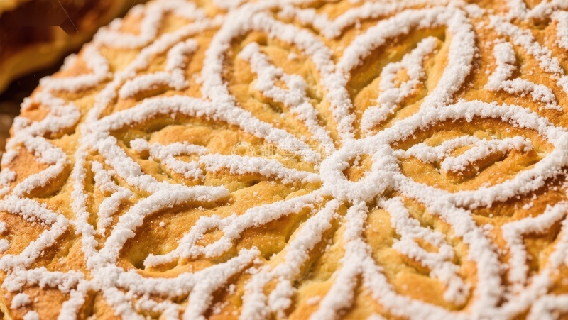 高清大图下载【趣麦麦图】精致糖粉装饰的糕点特写