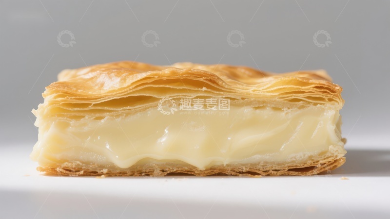 高清大图下载【趣麦麦图】酥皮奶油糕点特写