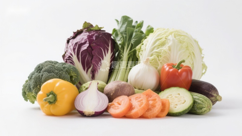 高清大图下载【趣麦麦图】新鲜蔬菜组合展示