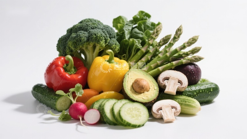 高清大图下载【趣麦麦图】新鲜蔬菜组合展示