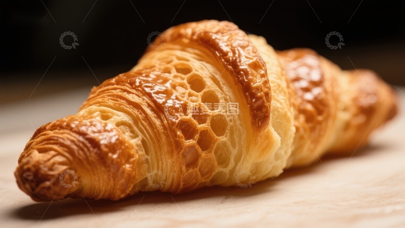 高清大图下载【趣麦麦图】金黄酥脆的羊角面包