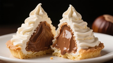 奶油巧克力馅饼特写