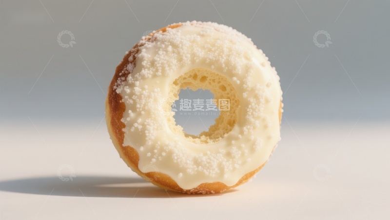 高清大图下载【趣麦麦图】糖霜甜甜圈特写