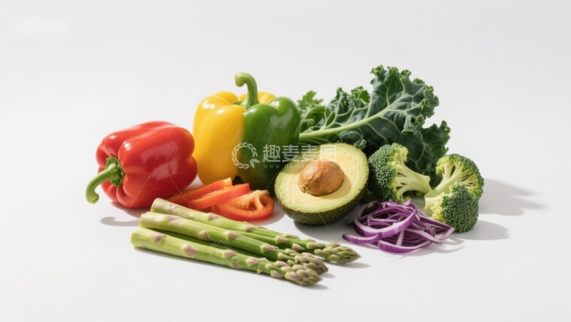 高清大图下载【趣麦麦图】新鲜蔬菜组合展示