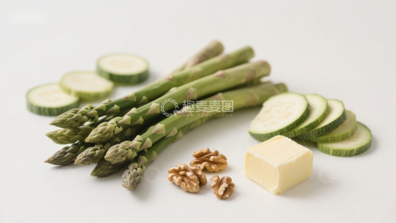 高清大图下载【趣麦麦图】新鲜蔬菜与坚果奶酪组合