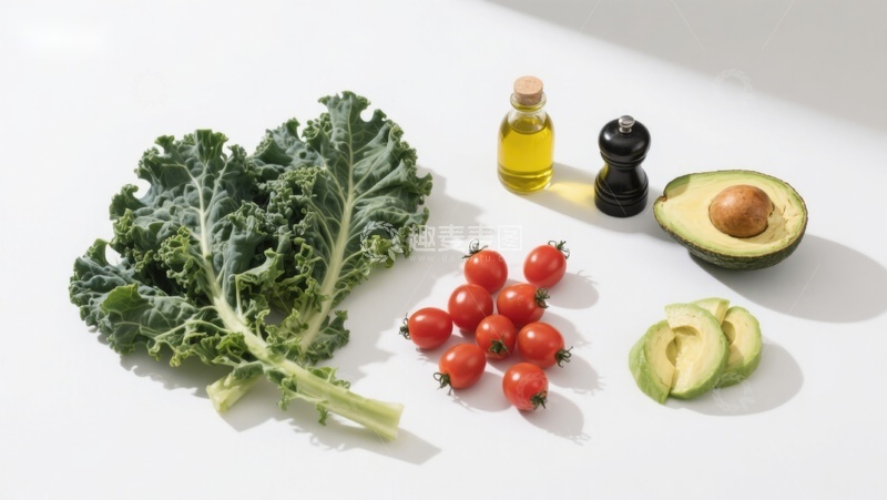 高清大图下载【趣麦麦图】新鲜蔬菜与健康食材组合